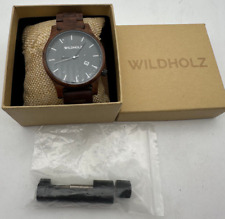 Wildholz edle Holzuhr analog
