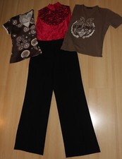 Bekleidungspaket Damen Gr. S bzw 36 elegante Stoffhose + T-Shirts + sexy Bustier
