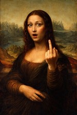 Mona Lisa Mittelfinger