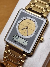 ?? TISSOT Two-Timer Ref. D371667E – Dual Time LCD/Analog, 1980er Jahre
