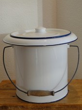 Alter Emaille Email Eimer