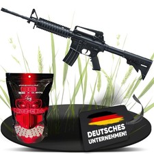 SET Airsoft M1b AEG Softair Schwarz Electric 6 mm BB ab 14 <0,5 J + 500 BB Fritz