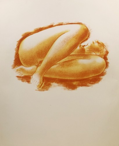 Liegende frau mädchen - ",