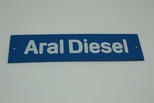 ARAL Diesel Emailleschild Tankstelle Werkstatt Zapfsäule 28x7 cm Enamel Sign