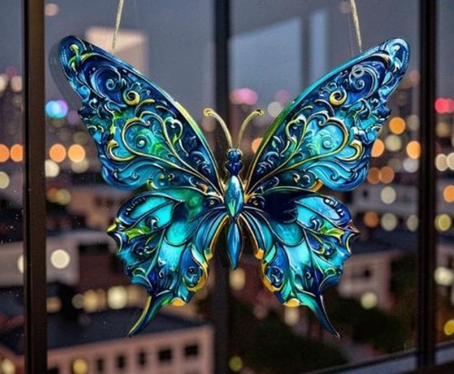 Acrylbild schmetterling - acrylbild,
