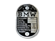 BMW R71 Typenschild Schild id
