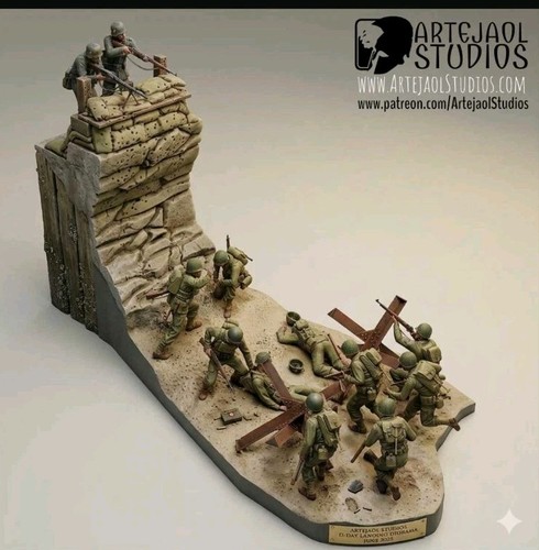 Ww2 omaha beach day diorama - ww2,