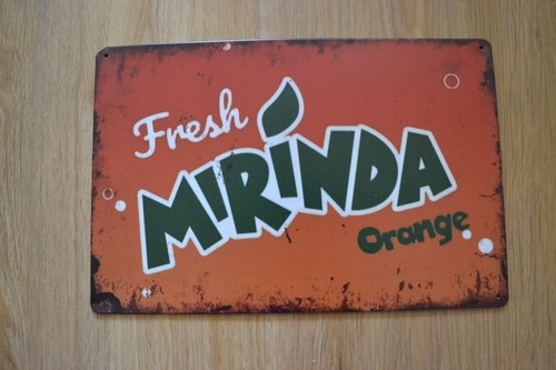 Mirinda blechschild retro - mirinda,