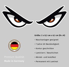 Maniac Eyes Augen Aufkleber