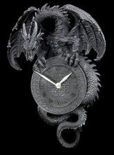 Drachen Wanduhr - Deko Figur