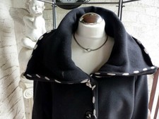 3398 Boris Industries Fleecejacke Schwarz - Weiß abgesetzt Größe: XL Groots inne