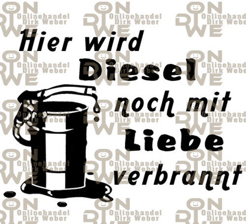 Aufkleber diesel verbrannt - aufkleber, "diesel