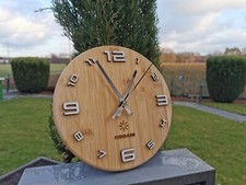 Wanduhr Bambus Holz, Moderne
