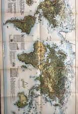 Alte Schulwandkarte Antik