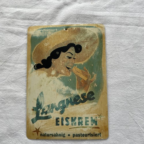 Blechschild eiskrem lagnese - blechschild,