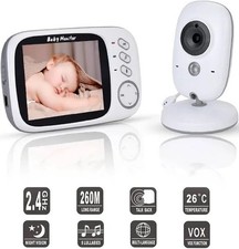 Babyphone mit Kamera und unsichtbarer Infrarot Nachtsicht, 720P IPS Bildschirm,