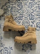 Mokassin Fell Stiefel m.Naht Wildleder Schnürstiefel Ankle Boots JC SheaYuki