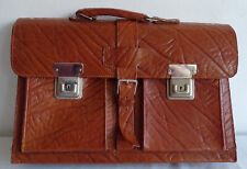 1954 Aktentasche Tasche Echt Leder Lehrertasche - unbenutzt mit 2 Schlüssel