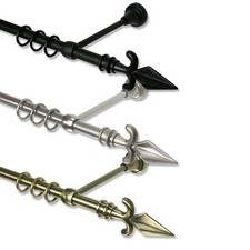 Metall-Gardinenstange Schwarz