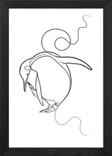 Tanzender Pinguin Zeichnung