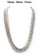 XXL Herren Edelstahl Halskette Panzerkette Biker Motorrad  Gliederkette glanz