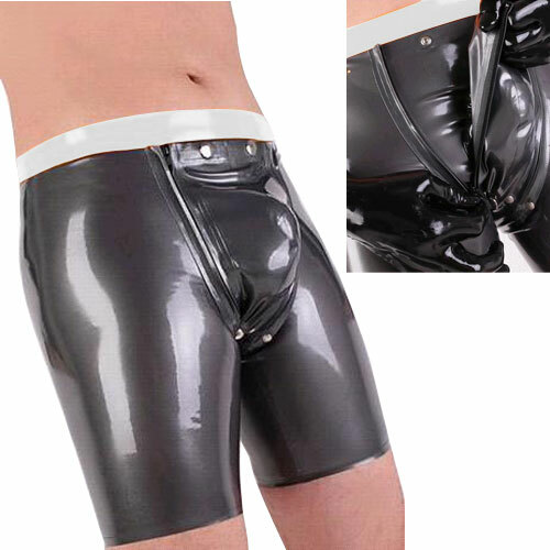 Latex rubber black boxer - latex,