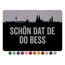 Interluxe Fußmatte 40x60 cm  - Schön dat de do bess - rutschfeste Fussmatte Köln