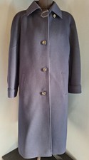 Schicker Mantel Hensel & Mortensen Schurwolle blau  Gr. 42