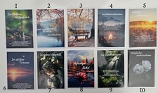 25 Trauerkarten je Set mit