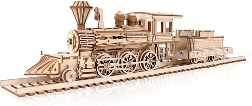 Puzzle holz dampflokomotive - 3d,