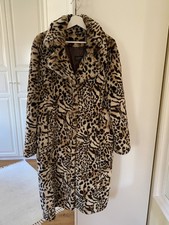 Pompöös Harald Glööckler Webpelzmantel Grösse 44 im Leo Design