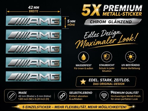 Amg sticker emblem - 5x,