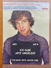 Ich habe ARTE umgelegt Kultur Fernsehen TV Original 2003 Vintage Ad Werbung