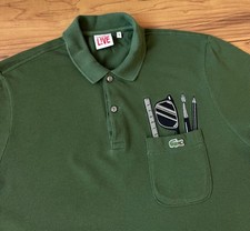 100%ORIGINAL LACOSTE L!IVE SLIM FIT POLO SHIRT LOGO GR.4 M GRÜN