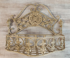 Vintage Wandregal Metall Shabby Chic Landhaus Jugendstil Deko creme 36x29cm