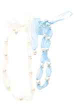 BOCCIA Damen Armband Mehrfarbig Perlen Elegant Schleifen Band Schmuck