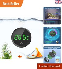 Kabelloses digitales Aquarium Thermometer - Präzise ±1°C LED-Anzeige, Touch Contr...