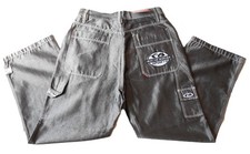 Vintage 90s Hip Hop Rap Shiny Baggy FLAG Jeans Glanz! NEU! Fubu W35