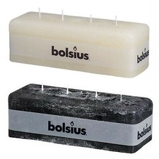 Bolsius 4-Docht Kerze 250x80x90mm Rustic Stumpenkerzen Mehrdochtkerze B-Ware