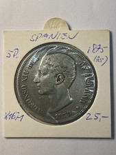 Spanien 5 Pesetas 1875 Alfonso