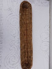 Vintage französischer WEIDE BROT BAGUETTE KORB lang 25,5 cm Mid Century rustikal