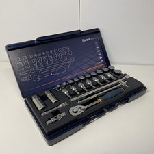 Garant Steckschlüssel-Sortiment 3/8 Zoll, 25-teilig – Knarrenkasten Typ 12,