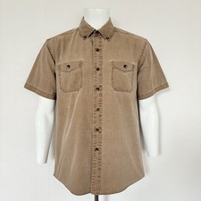 Vintage WindRiver Braun Knopfleiste Kurzarm Hemd Herren Medium M Workwear