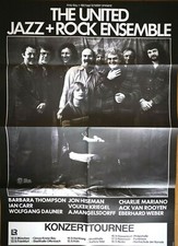 THE UNITED JAZZ & ROCK ENSEMBLE 1977 TOUR - orig. Concert Poster - DIN A1 F/U