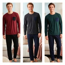 Herren pyjama schlafanzug lang - herren,