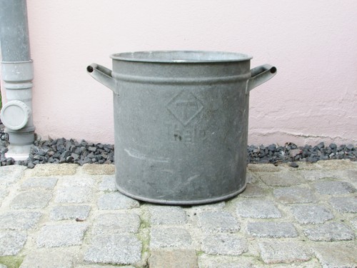 Alter zinkkübel zinktopf - alter, topf