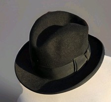 Herren Hut schwarz Gr56 Lipsky 1980er sehr gut erh wenig getragen Vintage