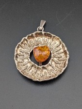 Bernstein Anhänger 835 Silber