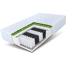 Matratze 180x200 Taschenfederkern Kokos 7 Zonen H3 H4 AMOR MAX HR Schaum 25 cm