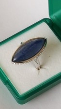 Mega Kyanit Silberring 925er Sterling Silber Edelstein Nepal Blau